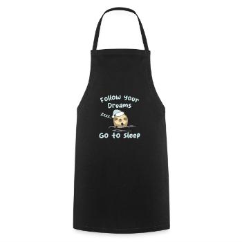 Follow your dreams, go to sleep - humour - Tablier de cuisine - noir - Devant - AI Model Male 185 dark (185cm)