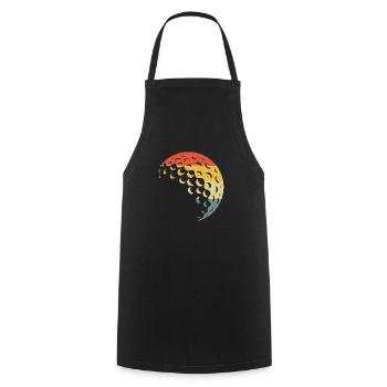 Golfball Vintage retro - Kochschürze - Schwarz - Vorne - AI Model Male 185 dark (185cm)