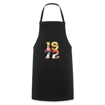 Millésime 1972 - Tablier de cuisine - noir - Devant - AI Model Male 185 dark (185cm)