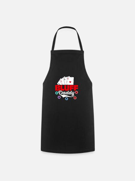 Bluff Daddy Poker Card Player - Kochschürze - Schwarz
