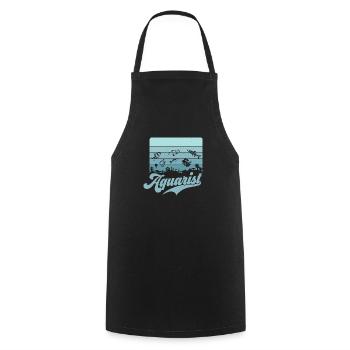 Aquarist Aquarium Owner Fish Keeping - Cooking Apron - black - Front - AI Model Male 185 dark (185cm)