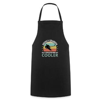 Hockey Grandpa Like A Regular Grandpa But Cooler - Cooking Apron - black - Front - AI Model Male 185 dark (185cm)