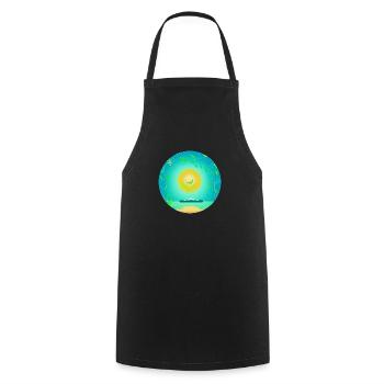 Nature Sun Love - Cooking Apron - black - Front - AI Model Male 185 dark (185cm)