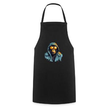 Street style mountain gorilla | Gorilla lovers - Cooking Apron - black - Front - AI Model Male 185 dark (185cm)