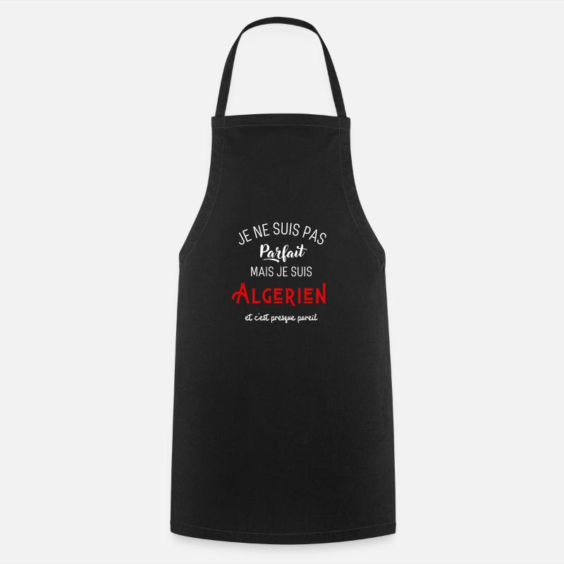 Pas parfait mais algérien - Tablier de cuisine - noir