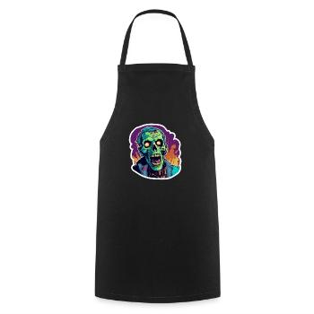 Zombie - Cooking Apron - black - Front - AI Model Male 185 dark (185cm)