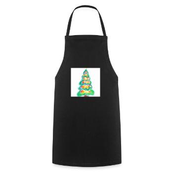 Weihnachtsbaum Tannenbaum - Kochschürze - Schwarz - Vorne - AI Model Male 185 dark (185cm)