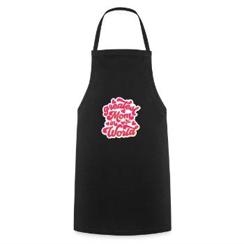 Greatest mom in the world - Cooking Apron - black - Front - AI Model Male 185 dark (185cm)