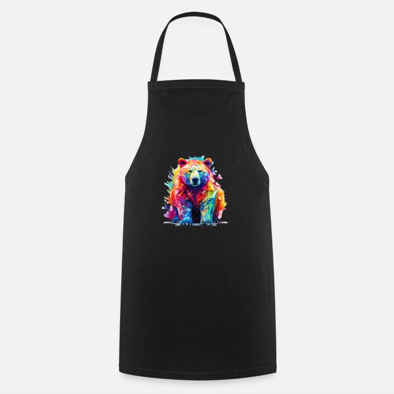 Ours blanc - Tablier de cuisine - noir