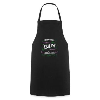 koffein bday ich liebe kaffee baristia weihnachten - Kochschürze - Schwarz - Vorne - AI Model Male 185 dark (185cm)
