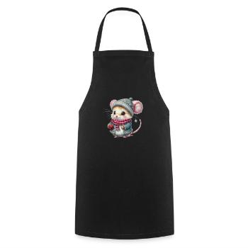 Noël - Tablier de cuisine - noir - Devant - AI Model Male 185 dark (185cm)