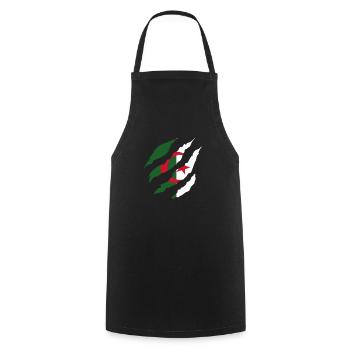 Algerian Flag - Algerian Gift Idea - Cooking Apron - black - Front - AI Model Male 185 dark (185cm)