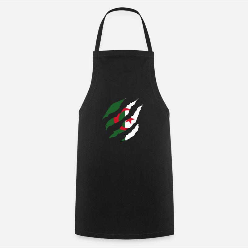 Drapeau Algérie -idée cadeau algérien - Tablier de cuisine - noir