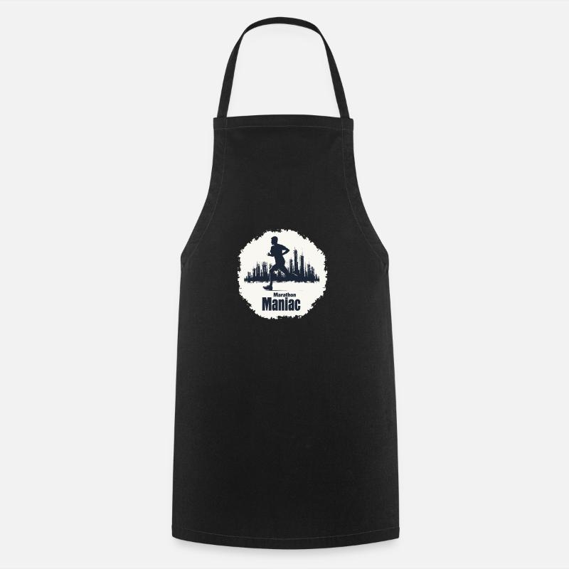 Coureur de marathon urbain - Tablier de cuisine - noir