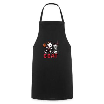 Slam Dunk Goat - Cooking Apron - black - Front - AI Model Male 185 dark (185cm)