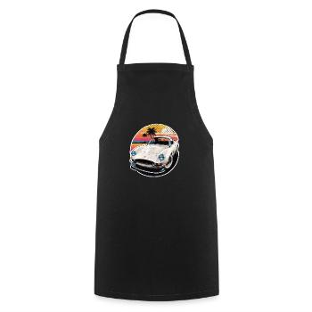 voiture vintage couché de soleil - Tablier de cuisine - noir - Devant - AI Model Male 185 dark (185cm)