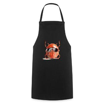Pixala the ladybug - Cooking Apron - black - Front - AI Model Male 185 dark (185cm)