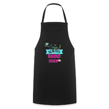 Ice Cream Power - Kochschürze - Schwarz - Vorne - AI Model Male 185 dark (185cm)
