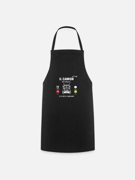 il camion Mi Chiama e io Devo Andare Camionista - Grembiule da cucina - nero