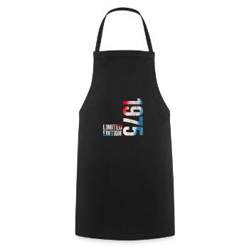 1975 Limited Edition 1975 Birthday Gift - Cooking Apron - black - Front - AI Model Male 185 dark (185cm)