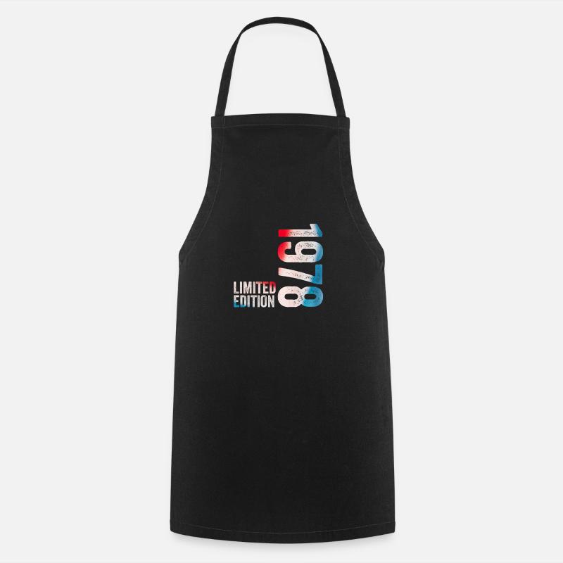 1978 Limitiertes Geburtstagsgeschenk 1978 - Kochschürze - Schwarz