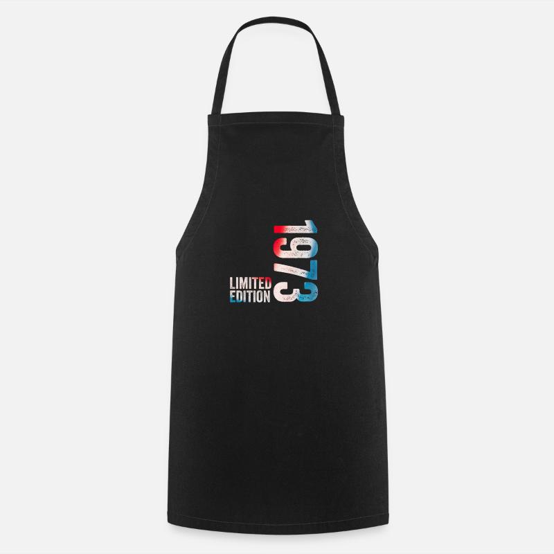 1973 Limited Edition Birthday Gift 1973 - Cooking Apron - black