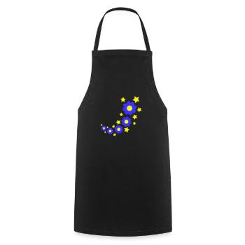 Beaucoup de fleurs colorées belle conception de motif décoratif - Tablier de cuisine - noir - Devant - AI Model Male 185 dark (185cm)