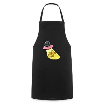 Teddy kidnappé par OVNI Uap - Tablier de cuisine - noir - Devant - AI Model Male 185 dark (185cm)
