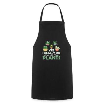 Yes I Really Do Need All These Plants Botanical Ga - Kochschürze - Schwarz - Vorne - AI Model Male 185 dark (185cm)