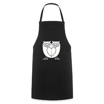 Hiboux 2 - Tablier de cuisine - noir - Devant - AI Model Male 185 dark (185cm)