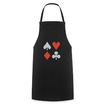 Poker - Cooking Apron - black - Front - AI Model Male 185 dark (185cm)