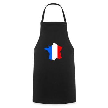 France - Cooking Apron - black - Front - AI Model Male 185 dark (185cm)