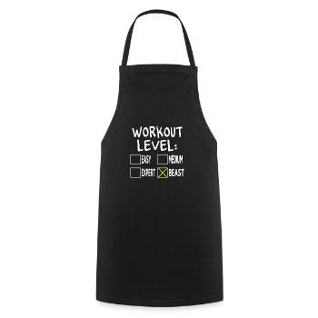 Workout Level Beast - Tablier de cuisine - noir - Devant - AI Model Male 185 dark (185cm)