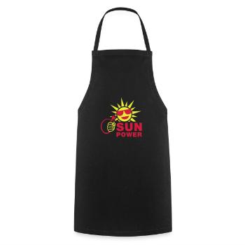 sun_power_1__f2 - Cooking Apron - black - Front - AI Model Male 185 dark (185cm)