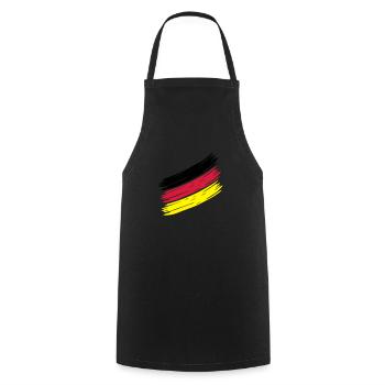 German Stripes - Deutsche Streifen - Germany - - Kochschürze - Schwarz - Vorne - AI Model Male 185 dark (185cm)