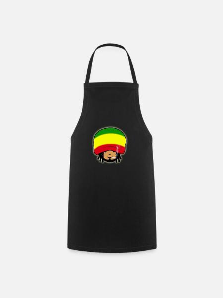 2 Rastaman - Kochschürze - Schwarz