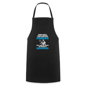 Fishing Grandad - Cooking Apron - black - Front - AI Model Male 185 dark (185cm)