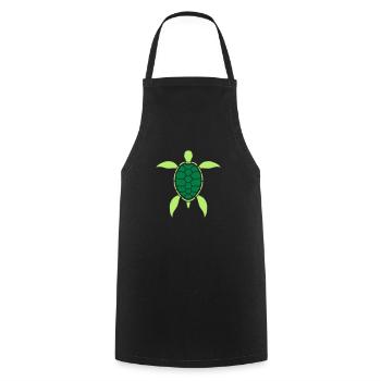 pattern tattoo underwater water fins swim diving l - Cooking Apron - black - Front - AI Model Male 185 dark (185cm)
