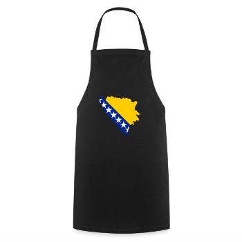 drapeau bosnie-herzégovine cadeau bosnie - Tablier de cuisine - noir - Devant - AI Model Male 185 dark (185cm)