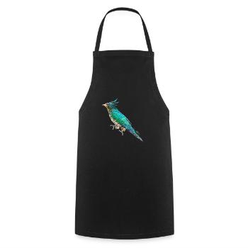 Bird ~ the Emerald Cuckoo - Cooking Apron - black - Front - AI Model Male 185 dark (185cm)