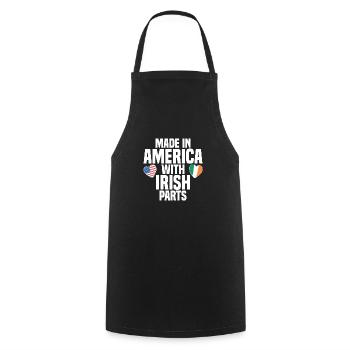 MADE IN AMERICA WITH IRISH PARTS - Cooking Apron - black - Front - AI Model Male 185 dark (185cm)