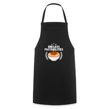 Pastabilités sans fin Cuisine italienne Amateur de pâtes - Tablier de cuisine - noir - Devant - AI Model Male 185 dark (185cm)