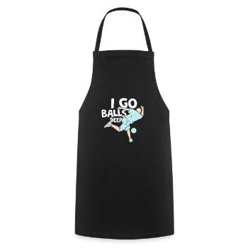 I Go Balls Deep Bowler BowlingJoueur d’équipe - Tablier de cuisine - noir - Devant - AI Model Male 185 dark (185cm)