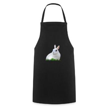 Rabbit Rabbit Easter Easter Animal Fauna - Cooking Apron - black - Front - AI Model Male 185 dark (185cm)