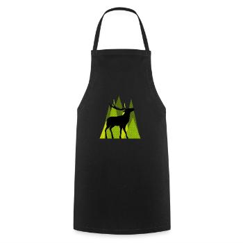 Deer - Cooking Apron - black - Front - AI Model Male 185 dark (185cm)