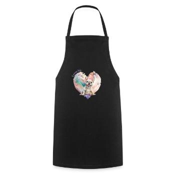 frenchie love - Cooking Apron - black - Front - AI Model Male 185 dark (185cm)