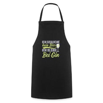 Gin Longdrink Ich brauche kein Bier - Kochschürze - Schwarz - Vorne - AI Model Male 185 dark (185cm)