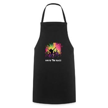 Drop the bass - Cooking Apron - black - Front - AI Model Male 185 dark (185cm)
