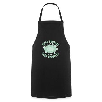 More Bubbles Less Troubles Soapmaking Soapmaker - Cooking Apron - black - Front - AI Model Male 185 dark (185cm)