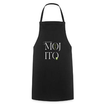 Je peux pas j'ai mojito - Tablier de cuisine - noir - Devant - AI Model Male 185 dark (185cm)